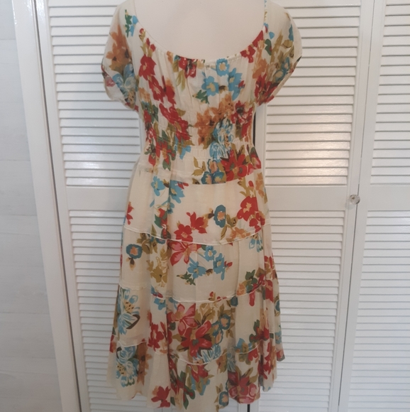 Ultra pink boho crochet gauze dress large - Picture 6 of 7